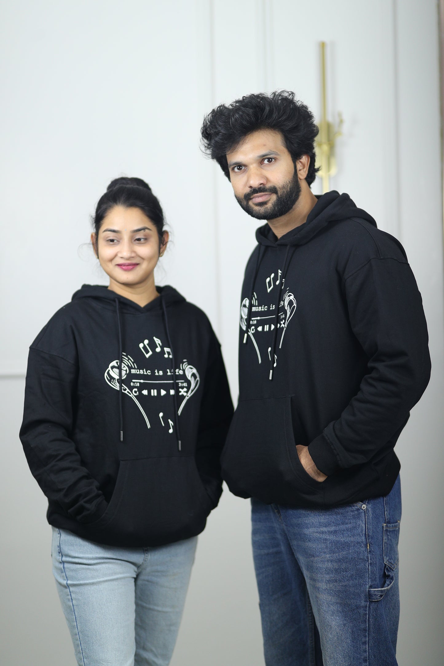 Music is Life Oversized Screen Printed Hoodie in Black (Limited Edition)